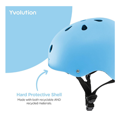 Yvolution Adjustable Helmet Small Blue