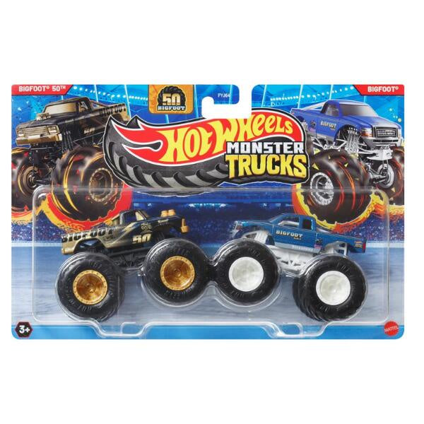 Hot Wheels Monster Trucks Twin Pack 1:64 Bigfoot 50th vs Bigfoot