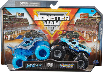 Monster Jam Megalodon vs Hooked Twin Pack 1:64