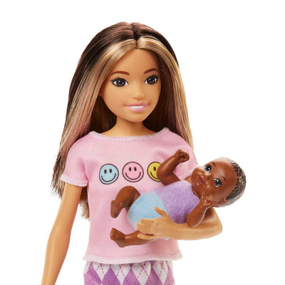 Barbie Skipper Doll With Baby And 5 Accessories HJY32