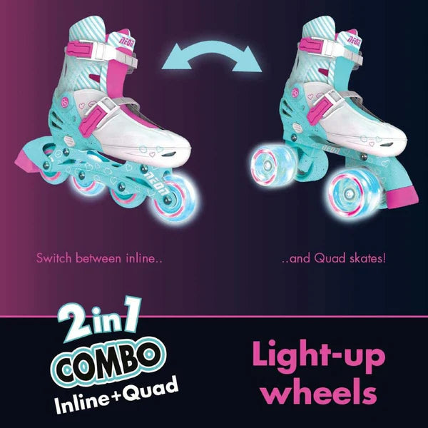 Yvolution Neon Combo Skates 2-5years Teal