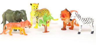 Safari Animal Playset With Playmat