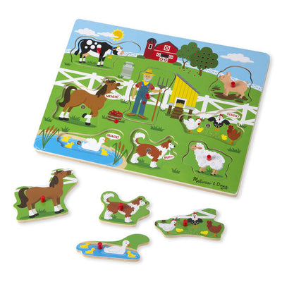 Melissa & Doug See And Hear Sound Puzzle Old Mac Donald's Farm