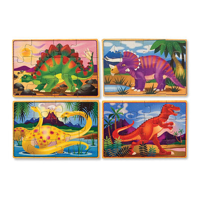 Melissa & Doug Dinosaur Jigsaw 4 In A Box 12pc