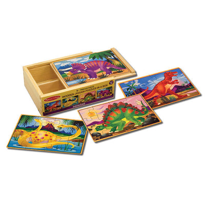 Melissa & Doug Dinosaur Jigsaw 4 In A Box 12pc