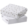 Baby Elegance 2pk Jersey Sheets Crib / Cradle Grey