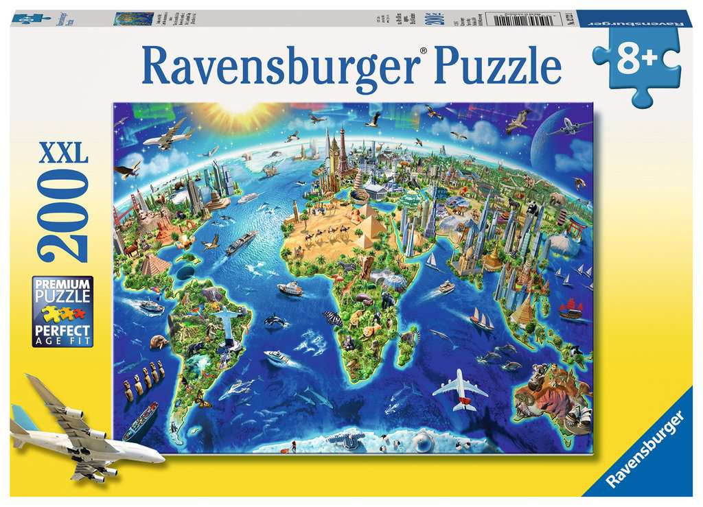 Ravensburger World Landmarks Map 200pc Jigsaw Puzzle