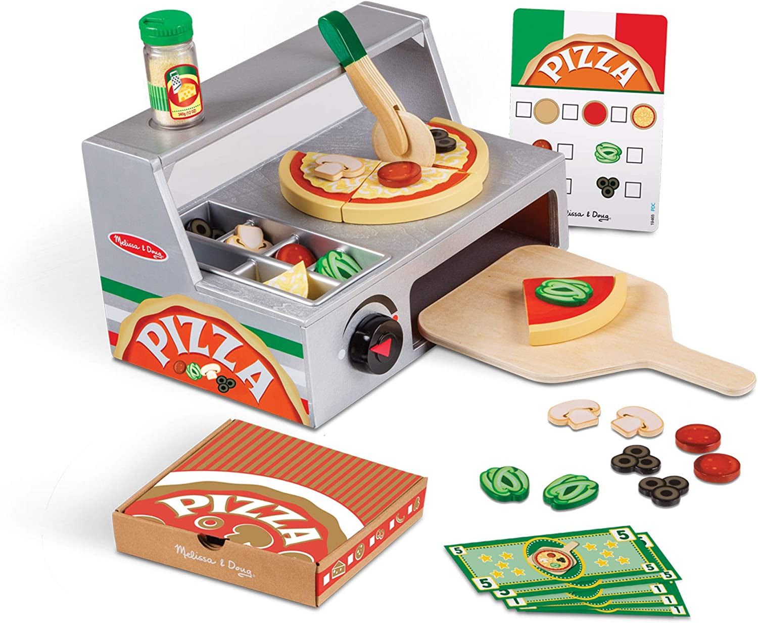 Melissa & Doug Top And Bake Pizza Counter Playset