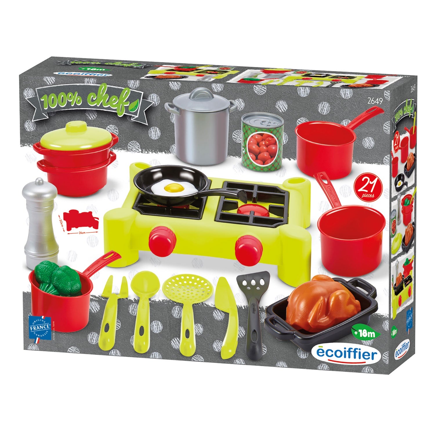 100% Chef 21pc Stove Dining Role Play Play Set