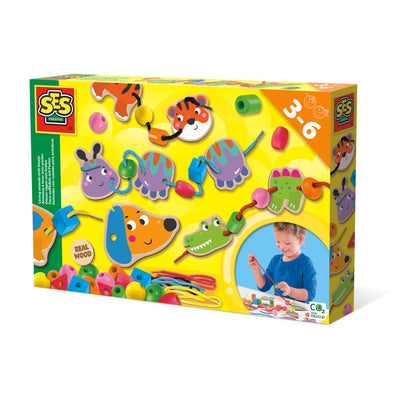 SES Creative Lacing Animals With Beads Set