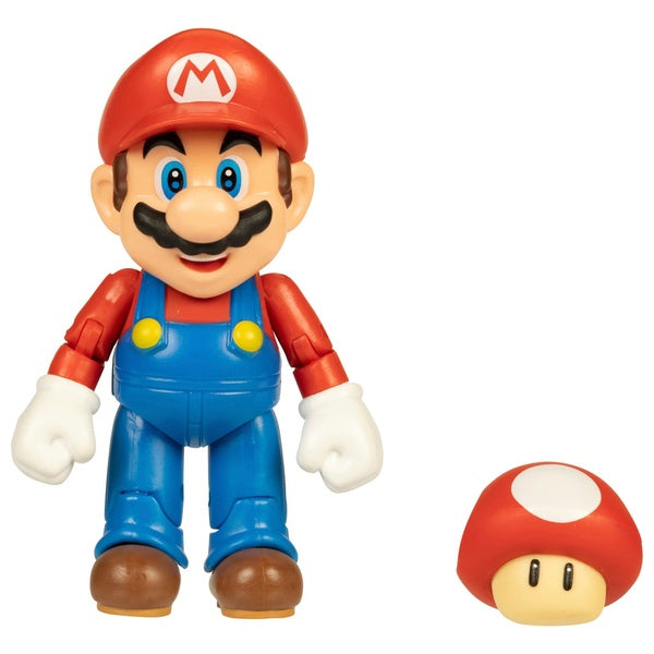 Super Mario 4" Figure Super Mario With Super Mushroom
