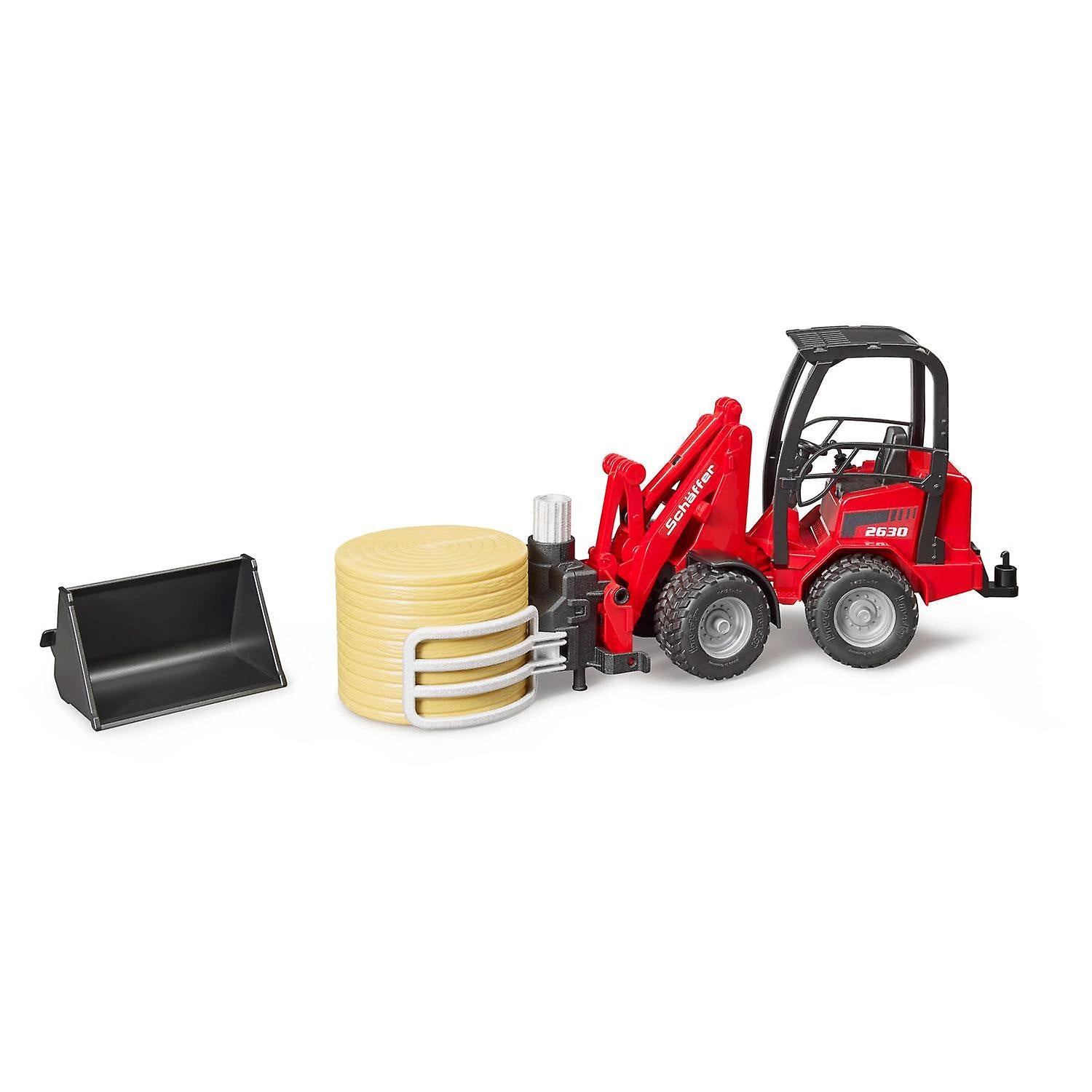 Bruder Schaffer Compact Loader And Bale Grab