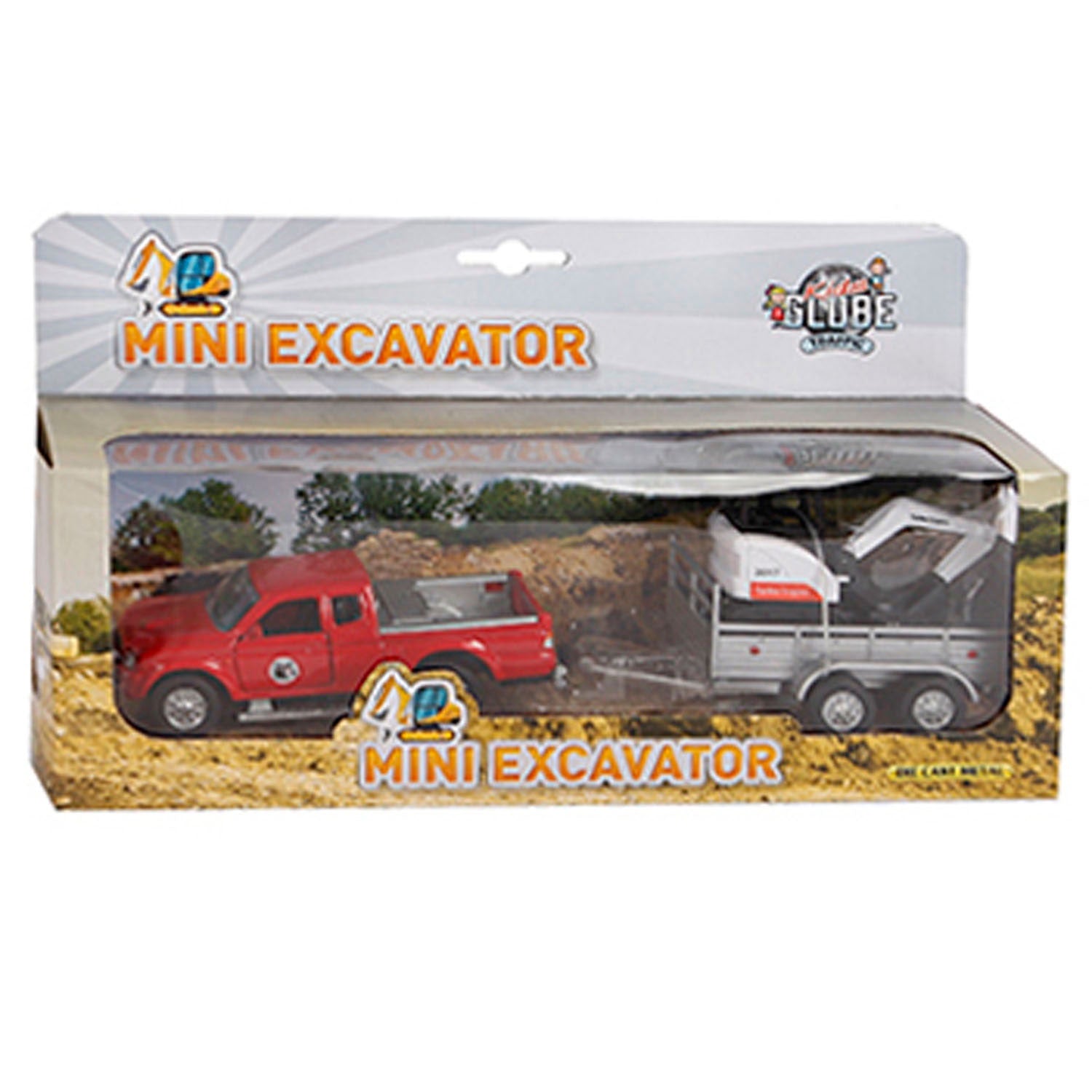 Kids Globe BobCat Mini Excavator And Jeep 1:32
