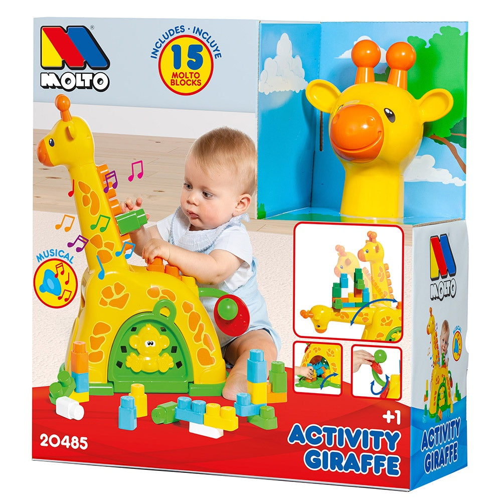 Molto Activity Giraffe With Building Blocks