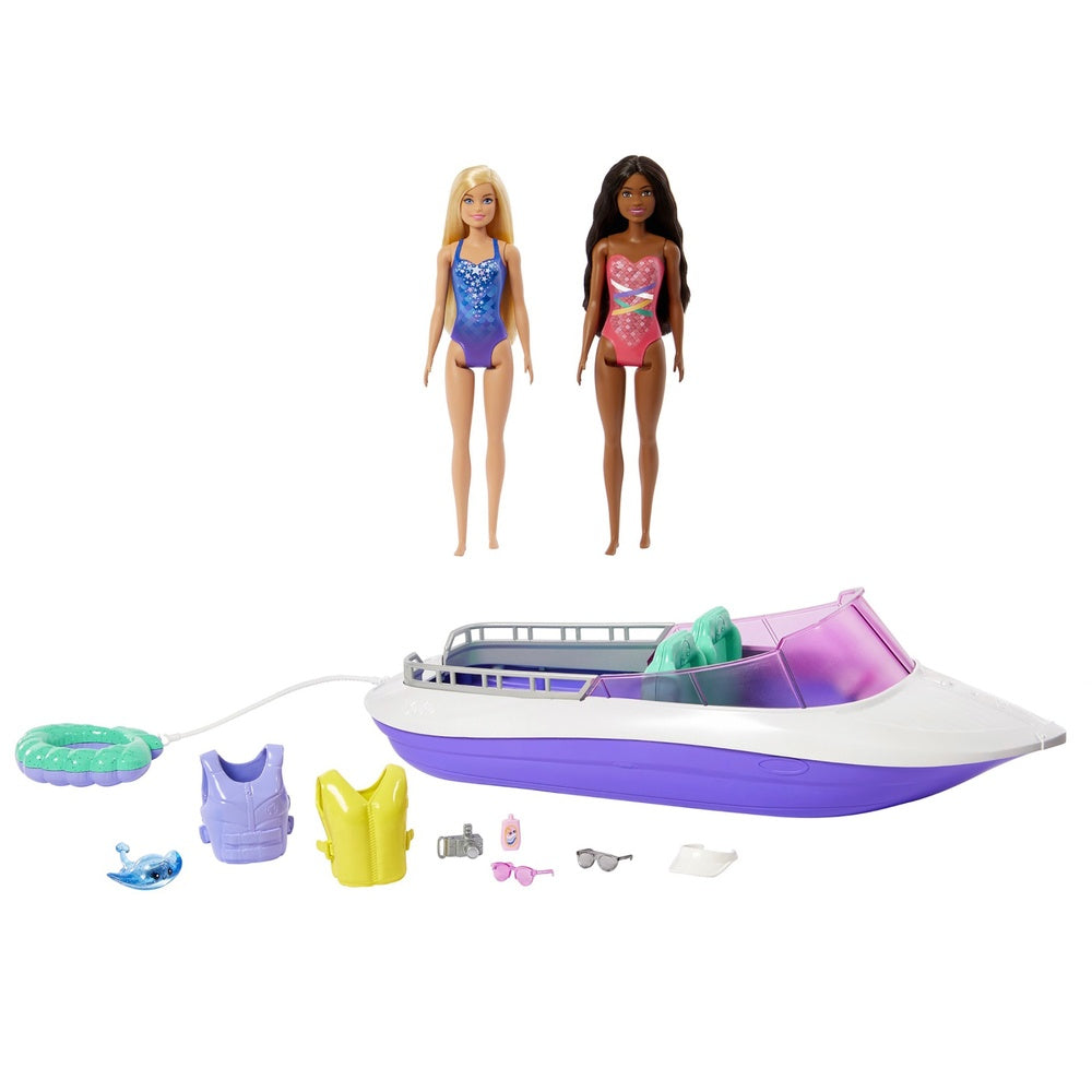 Barbie Mermaid Power Boat Playset With 2 Dolls