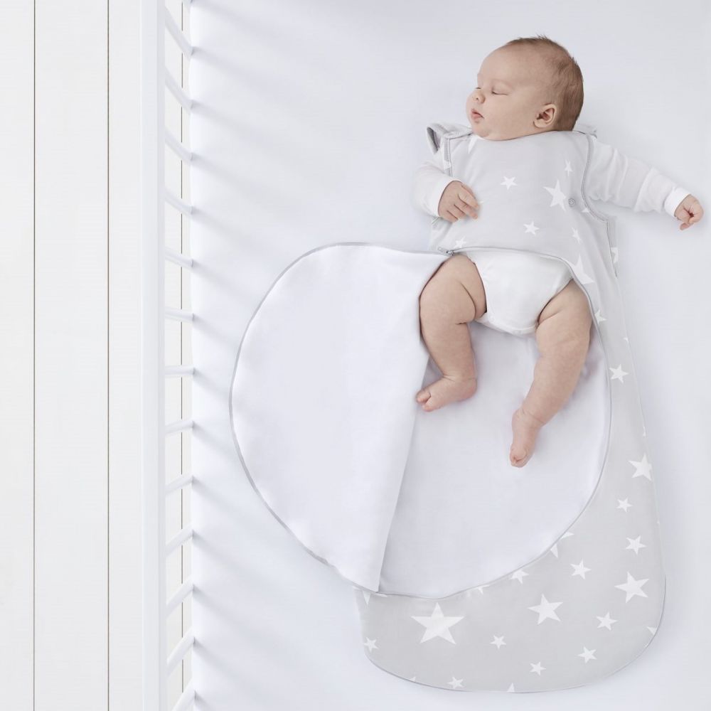 SnuzPouch Sleeping Bag- 2.5 Tog / 0-6 Months - White Star