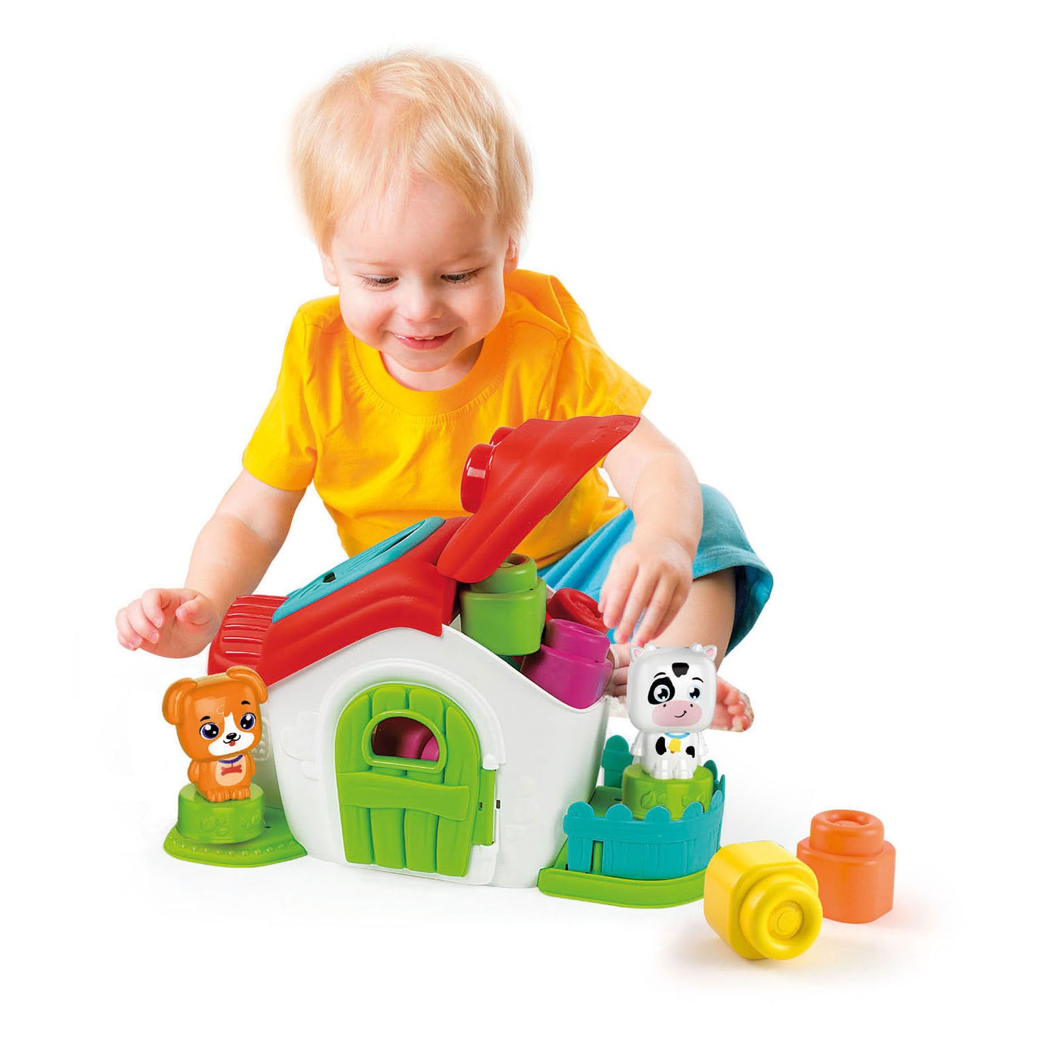Clementoni Soft Clemmy Sensory Farm With 8 Soft Blocks