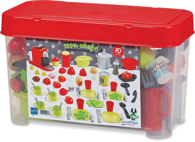 100% Chef 70pc Kitchen Accessory Playset