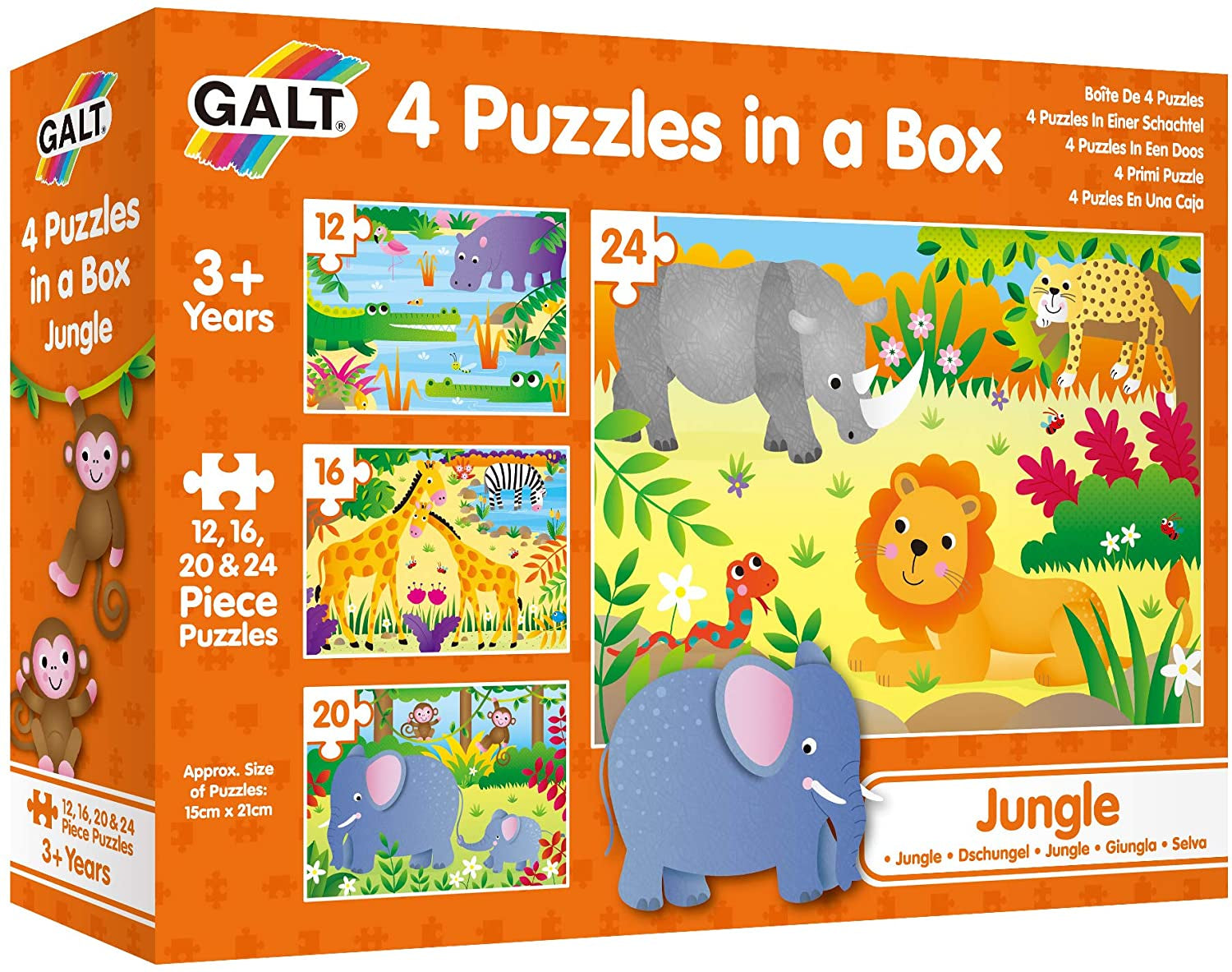 Galt 4 Puzzles In A Box Jungle