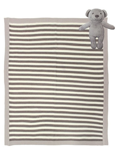 BabyStyle Knitted Travel Blanket - Baby Bear