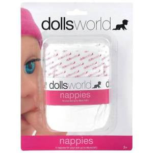Dolls World Doll Nappies 5pk