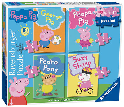 Peppa Pig 4 x Chunky Jigsaw Puzzles