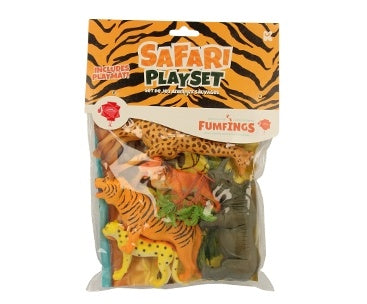 Safari Animal Playset With Playmat