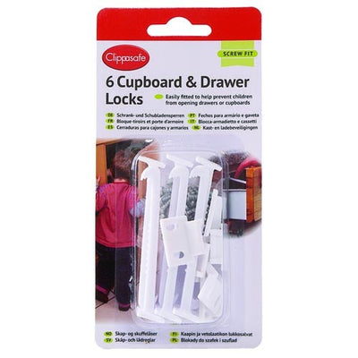 Clippasafe 6x Cupboard & Drawer Locks #71