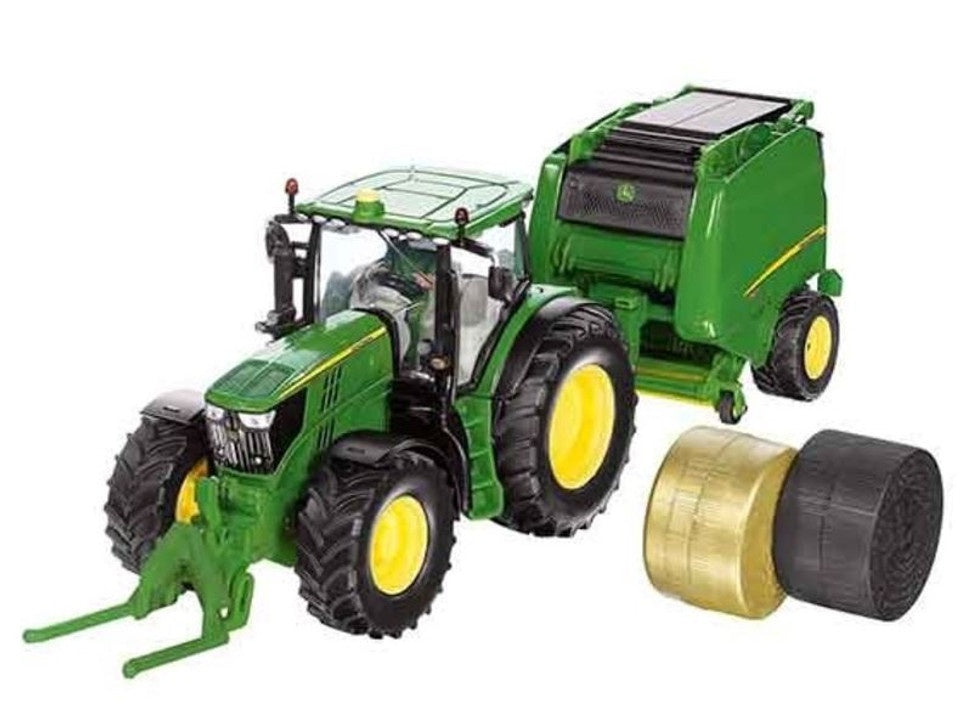 Siku John Deere 6175R Tractor With Round Baler 1:32