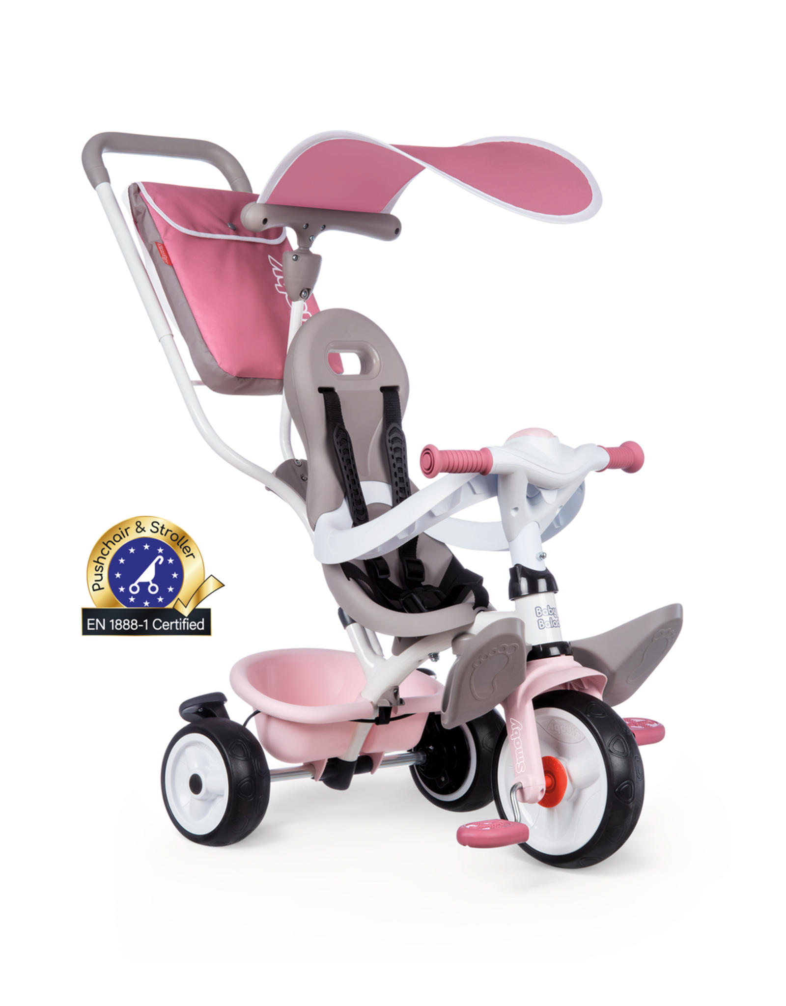 Smoby Baby Balade Plus 3 In 1 Infant Tricycle Trike Pink Totally Toys Ireland