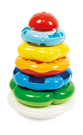 BABY Clementoni 5 Colored Stacking Rings & TOP STACK N PLAY 6-36 Mo MADE  ITALY