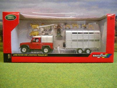 Britains 43138A1 Land Rover and Livestock Trailer Set 1:32
