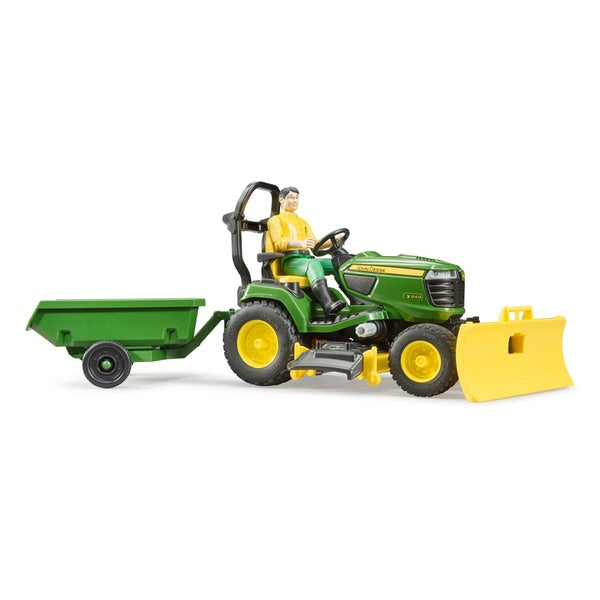Bruder John Deere Ride On Mower / Trailer With Figure