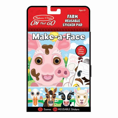 Melissa & Doug On The Go Make A Face Farm Sticker Book
