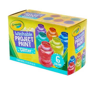 Crayola Washable Glitter Project Paint 6 Colours