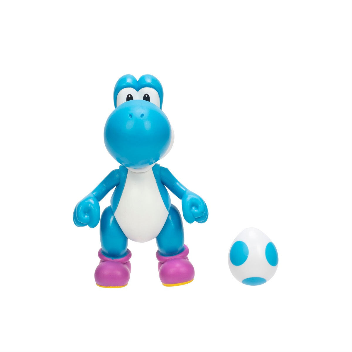 Super Mario 4" Figure Light Blue Yoshi With Egg