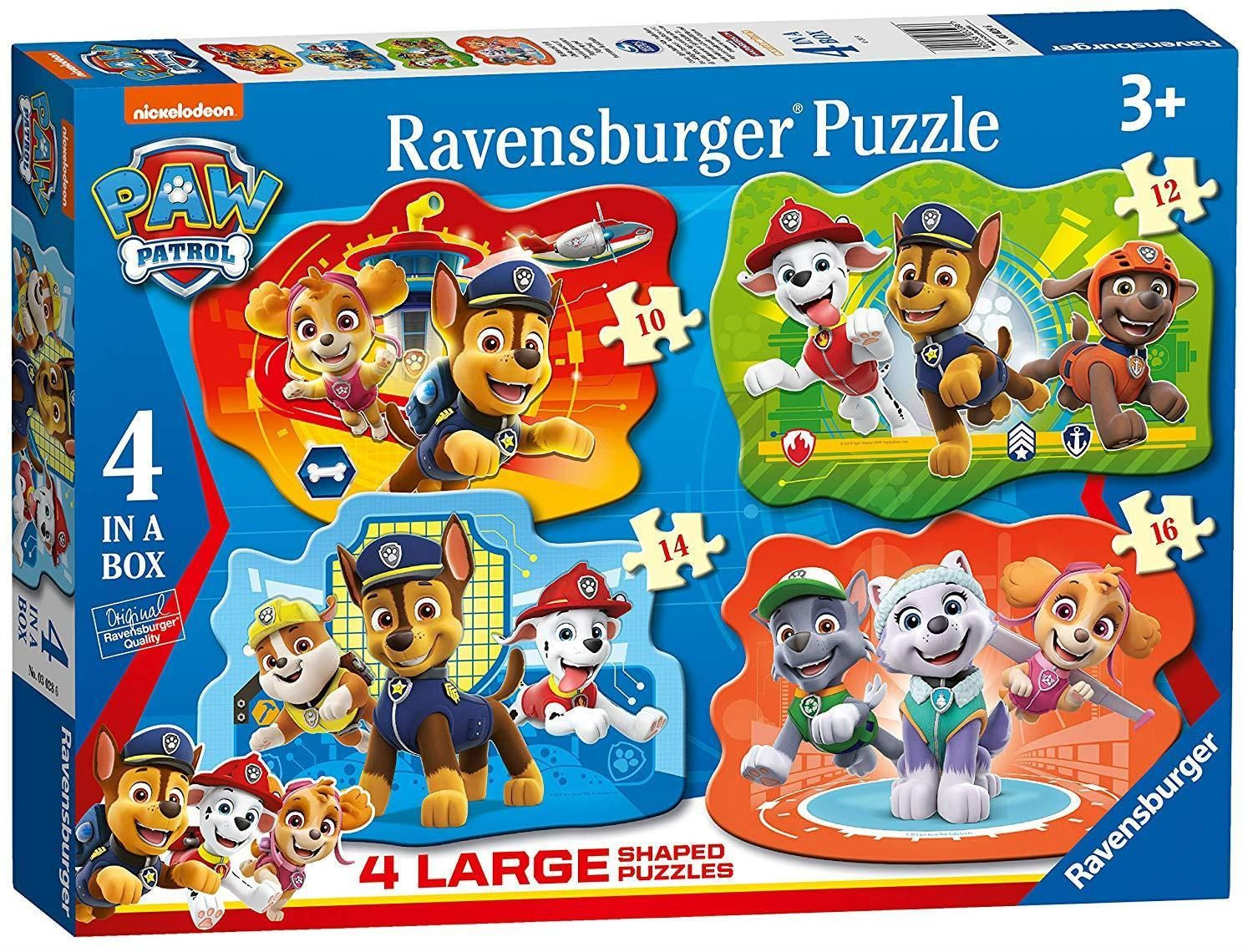 Paw Patrol 4 In A Box Large Shaped Jigsaw Puzzles