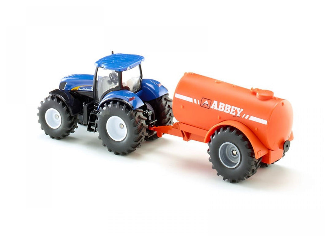 Siku New Holland Tractor With Single Axle Abbey Tanker 1:50