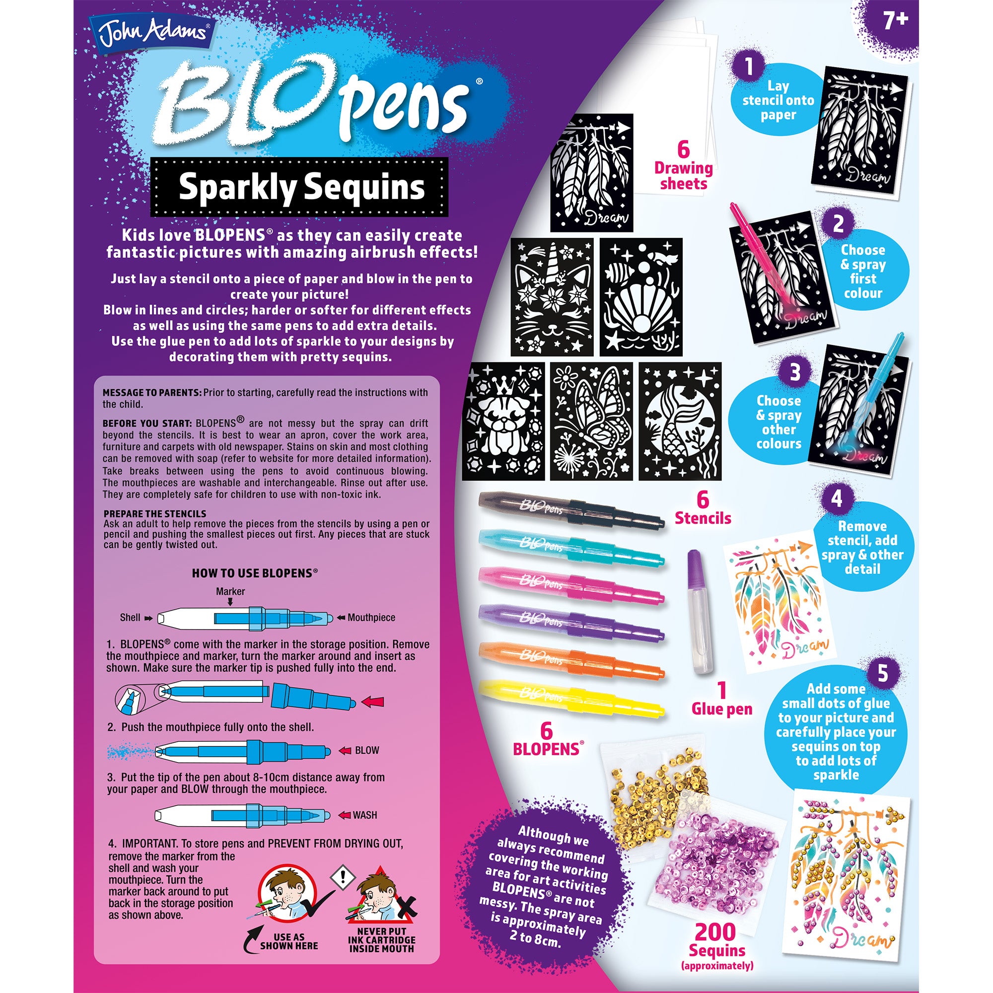 Blo Pens Sparkly Sequins Set
