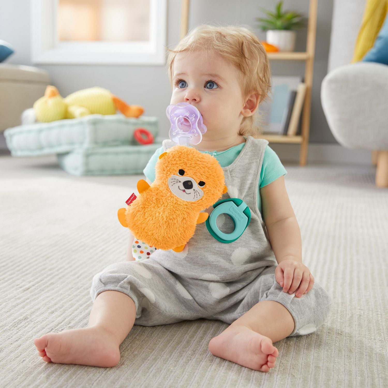 Fisher Price Clipimals Universal Pacifier Holder Otter