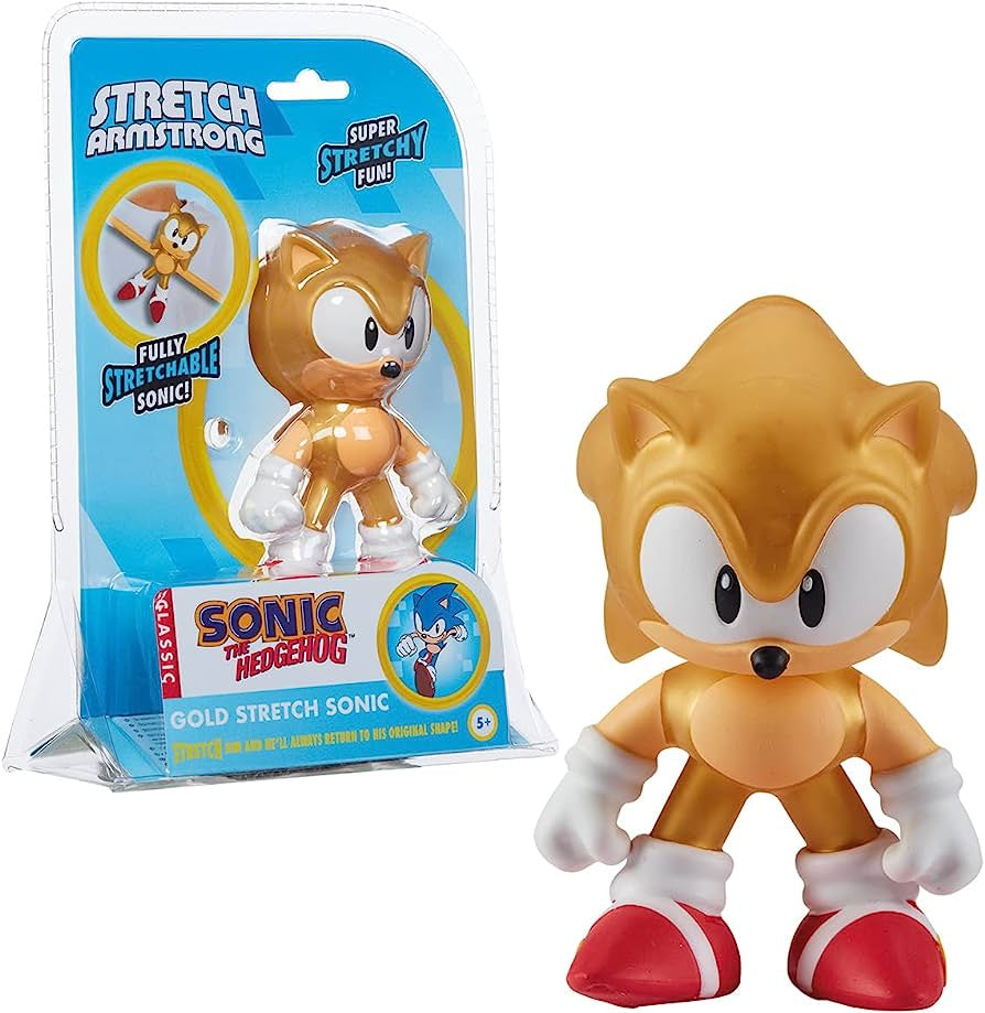Sonic The Hedgehog Stretch Gold Sonic Stretchable Figure