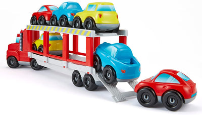 Abrick Car Carrier Truck Playset With 6 Cars