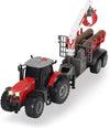 Massey Ferguson MF8737 Tractor And Log Trailer Light And Sound