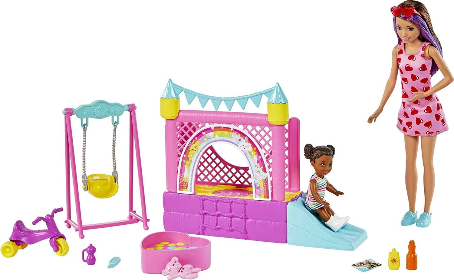 Barbie Skipper Bounce House Playset And Doll