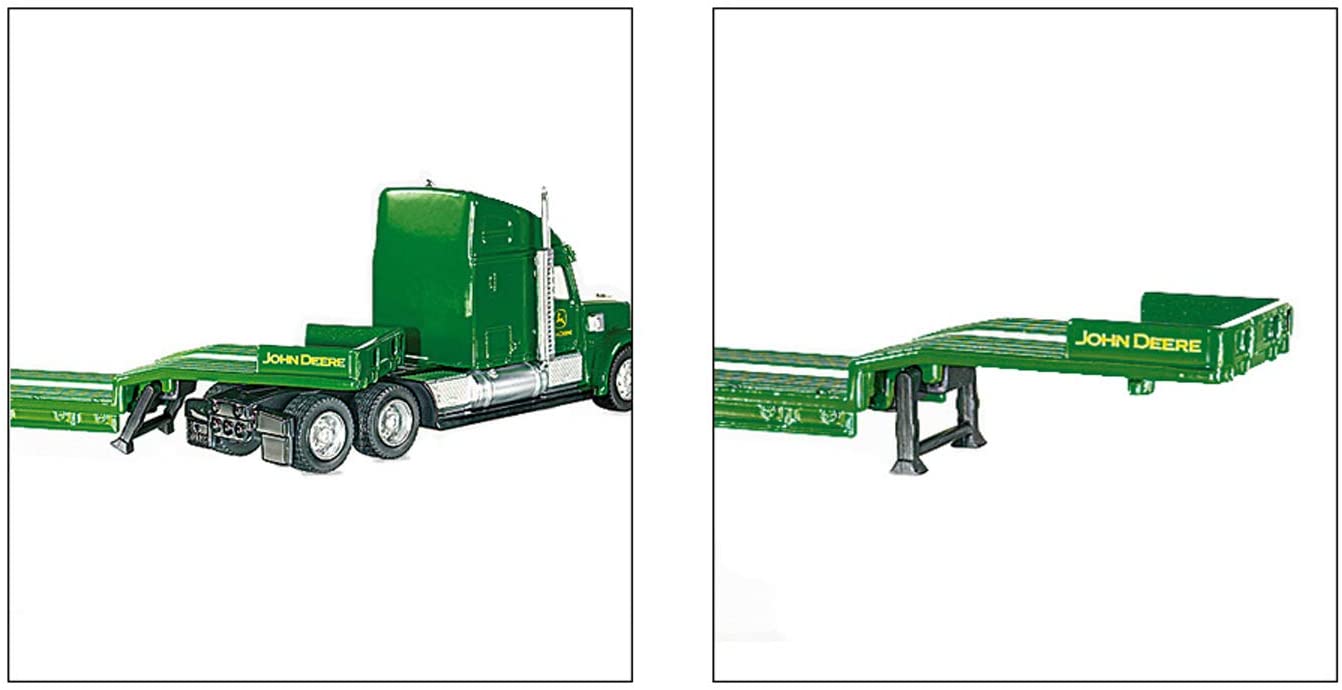 Siku John Deere Low Loader Truck With 2 John Deere Tractors 1:87