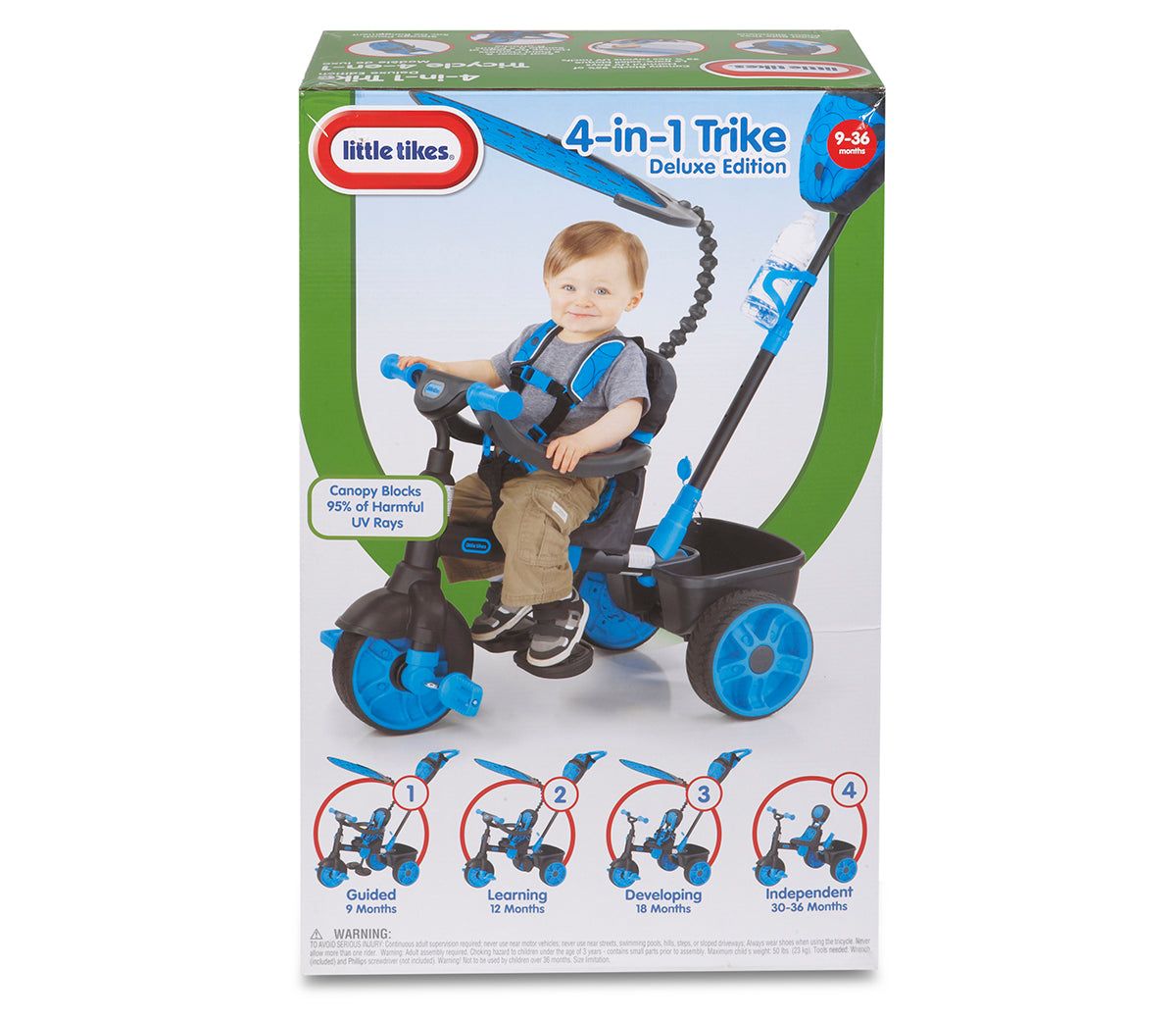 Little Tikes 4 in 1 Trike Tricycle Deluxe Blue Totally Toys Ireland