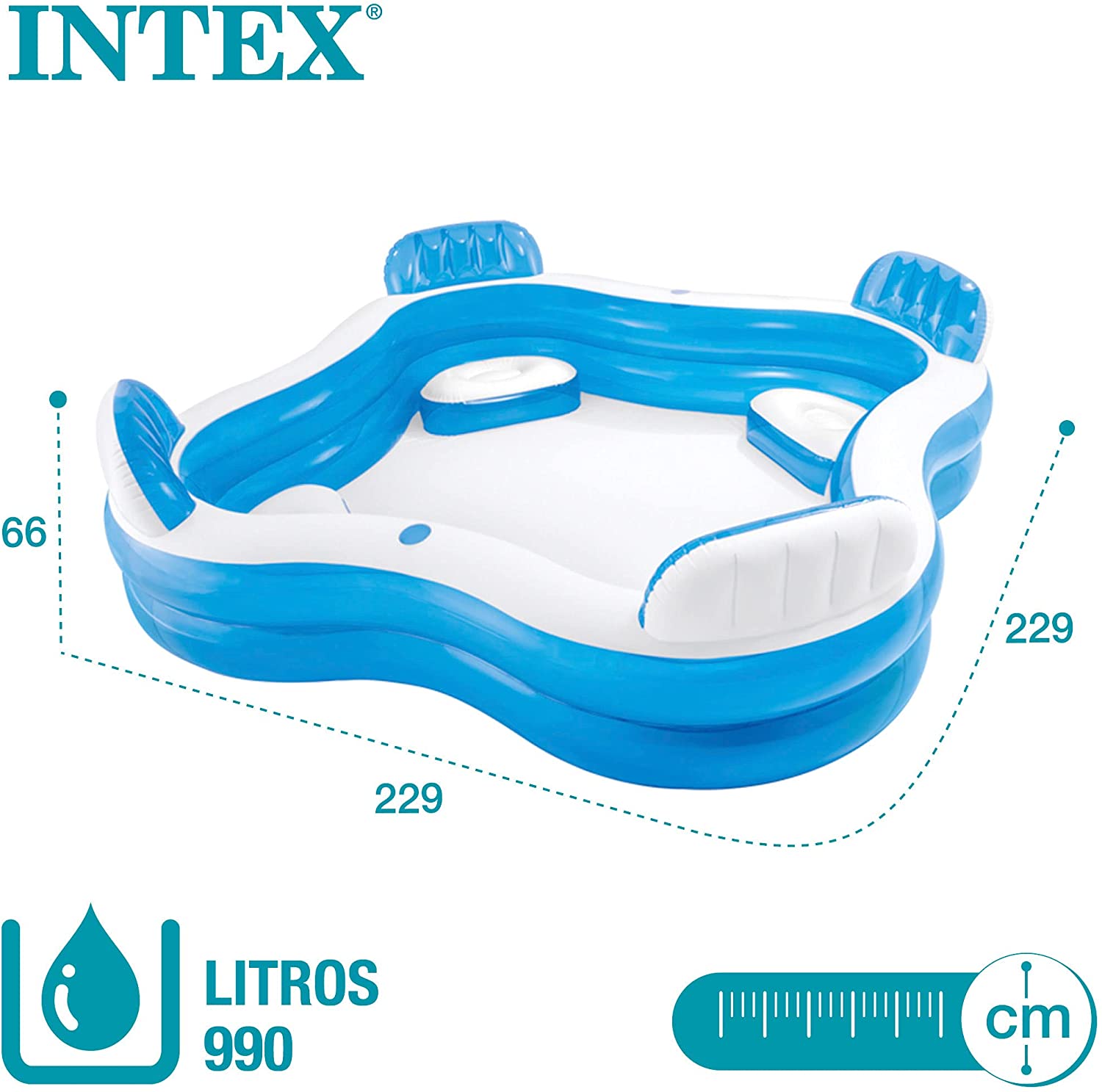 Intex Wet Set 90" x 90" x 26" Inflatable Pool