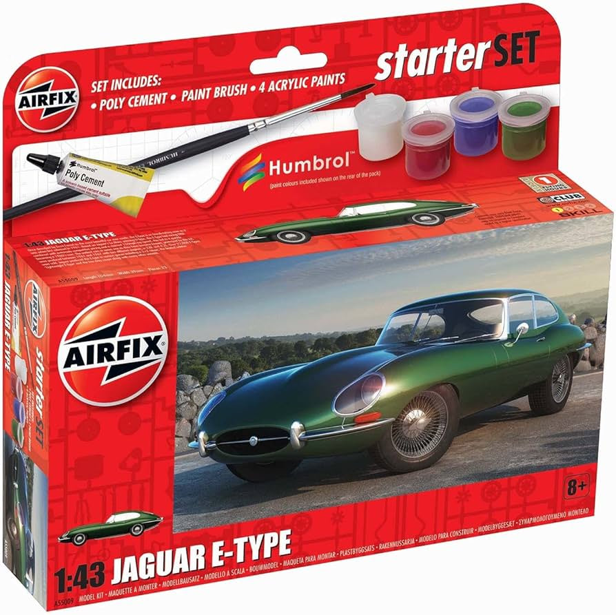 Airfix Jaguar E Type Starter Set 1:43