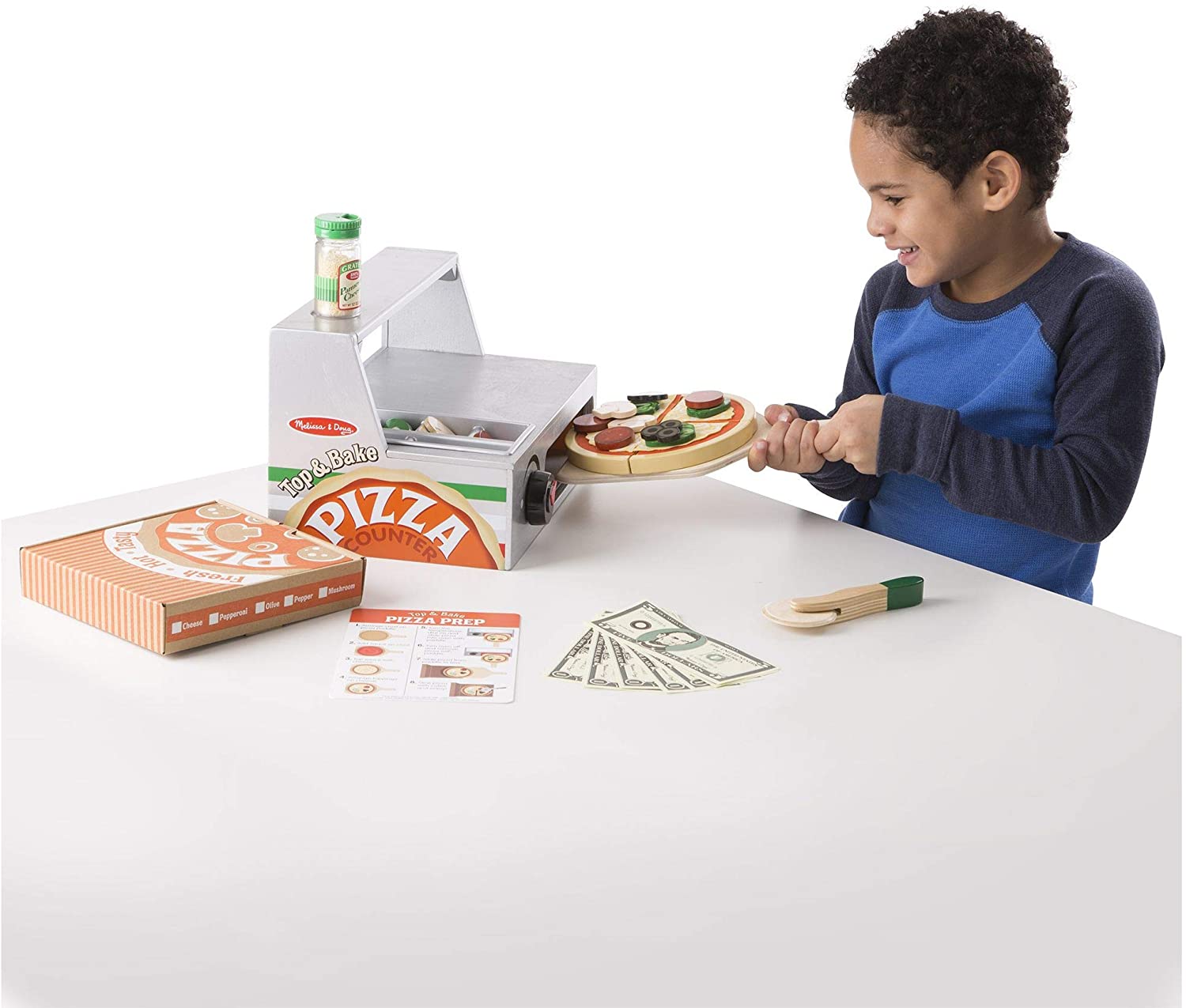 Melissa & Doug Top And Bake Pizza Counter Playset