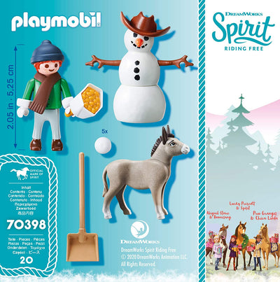 Playmobil Dreamworks Spirit 70398 Snow Time With Snips And Senor Carrots